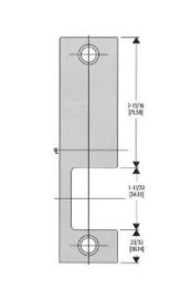 HES® FP:KD-630 Electric Strike Faceplate for Mortise Lockset with Deadlatch Positioned Above the Latchbolt